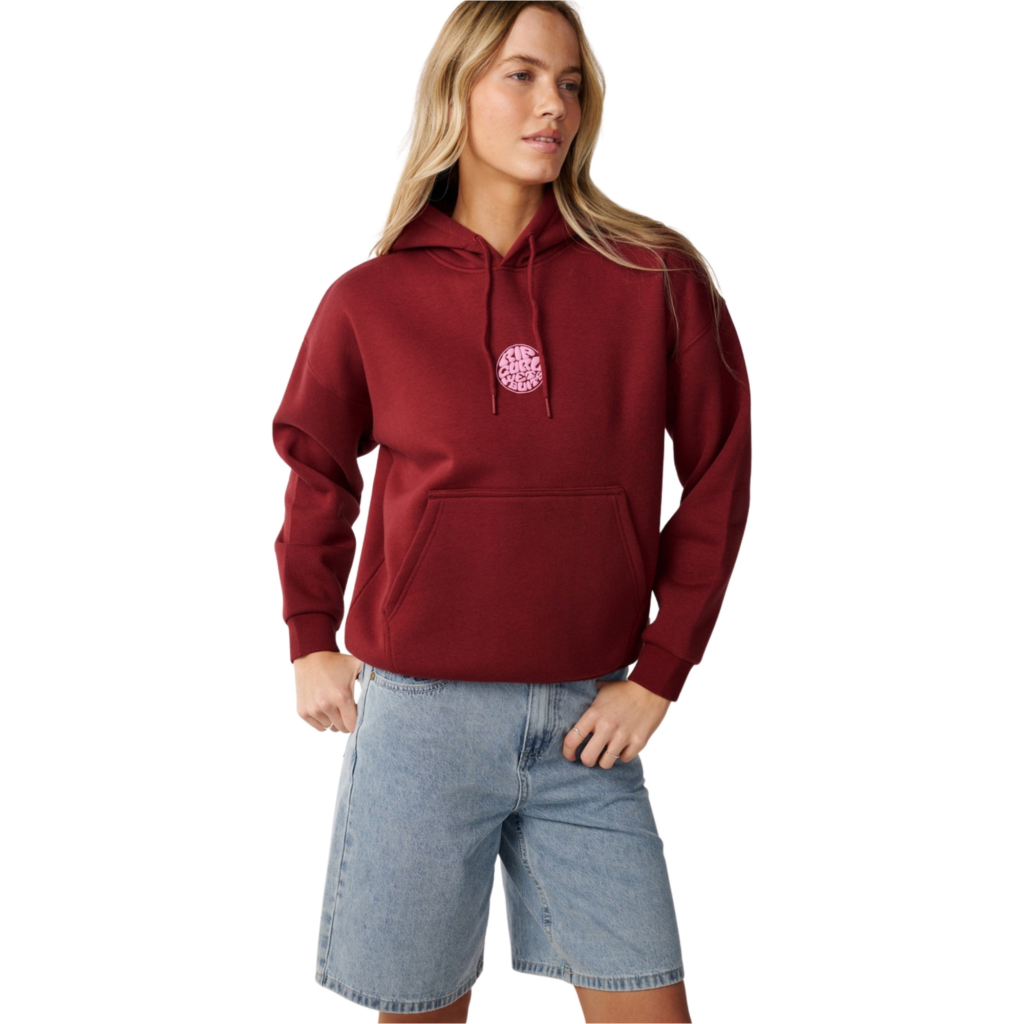 2026 Rip Curl Womens Icons Of Surf Heritage Hoodie 06NWFL - Dark Plum